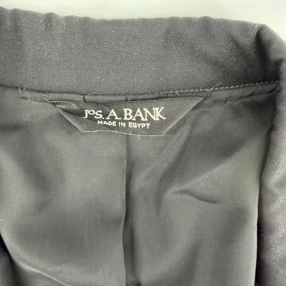 Jos. A. Bank Blazer Mens 40R Black Traveler's Collection 100% Wool Sport Coat